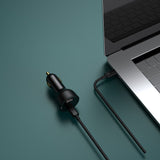 Baseus Superme szybka ładowarka samochodowa USB / USB Type C 100W PPS Hurtig opladning Power Delivery czarny (CCZX-01)