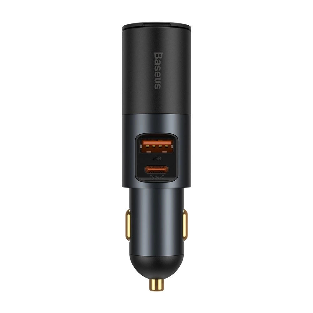 Baseus Share Together USB / USB Type C / cigarette lighter socket bil oplader 120W Quick Charge Power Delivery grå (CCBT-C0G)