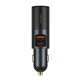 Baseus Share Together USB / USB Type C / cigarette lighter socket bil oplader 120W Quick Charge Power Delivery grå (CCBT-C0G)