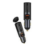 Baseus Share Together USB / USB Type C / cigarette lighter socket bil oplader 120W Quick Charge Power Delivery grå (CCBT-C0G)