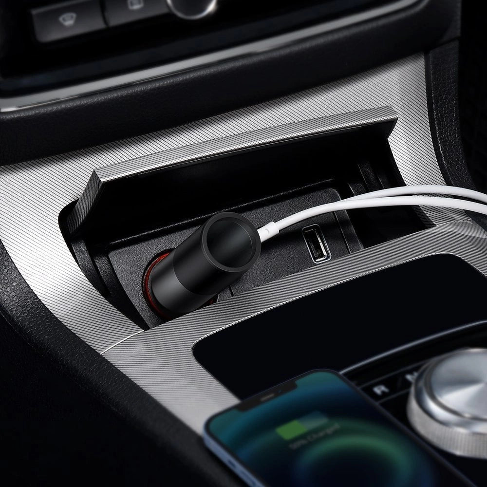 Baseus Share Together USB / USB Type C / cigarette lighter socket bil oplader 120W Quick Charge Power Delivery grå (CCBT-C0G)