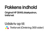 HP Original 304XL-blækpatron, trefarvet