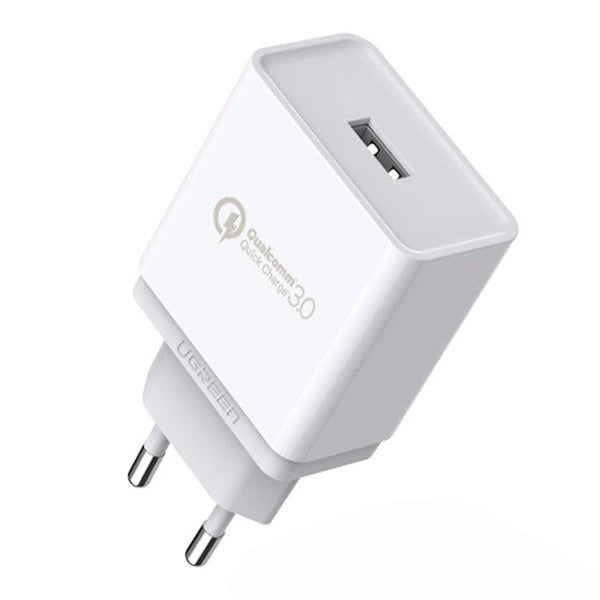 Ugreen CD122 Quick Charge 3.0 18W 3A USB hurtig oplader Hvid (10133)