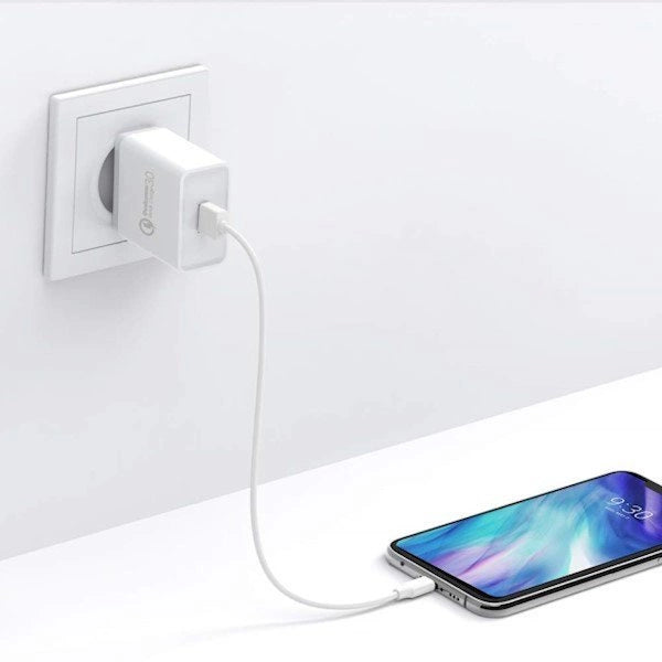 Ugreen CD122 Quick Charge 3.0 18W 3A USB hurtig oplader Hvid (10133)