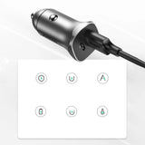 Ugreen Car Charger USB Type C / USB 24W Power Delivery Hurtig opladning Grå (30780)