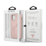 Guess GUHCP12LRSAVSRG iPhone 12 Pro Max 6.7" pink/pink hardcase Saffiano Vintage Script