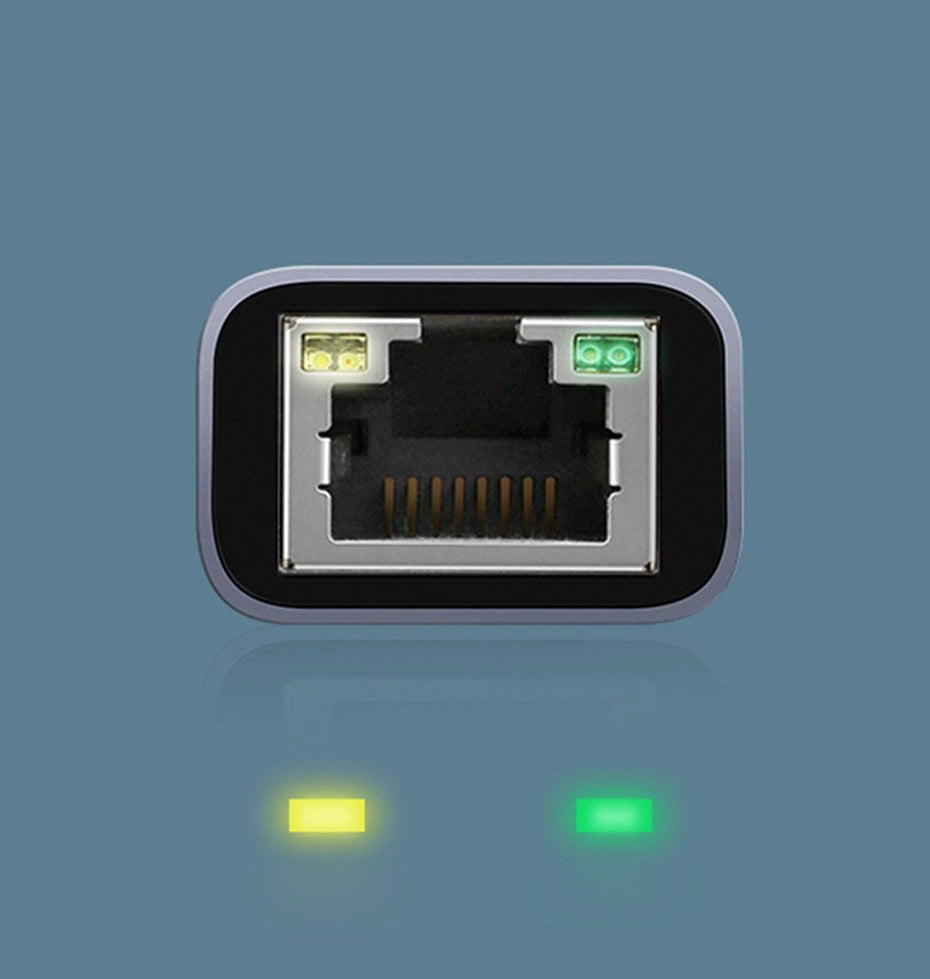 Ugreen eksternt netværksadapter RJ45 - USB Type C (1000 Mbps / 1 Gbps) Gigabit Ethernet grå (CM199)