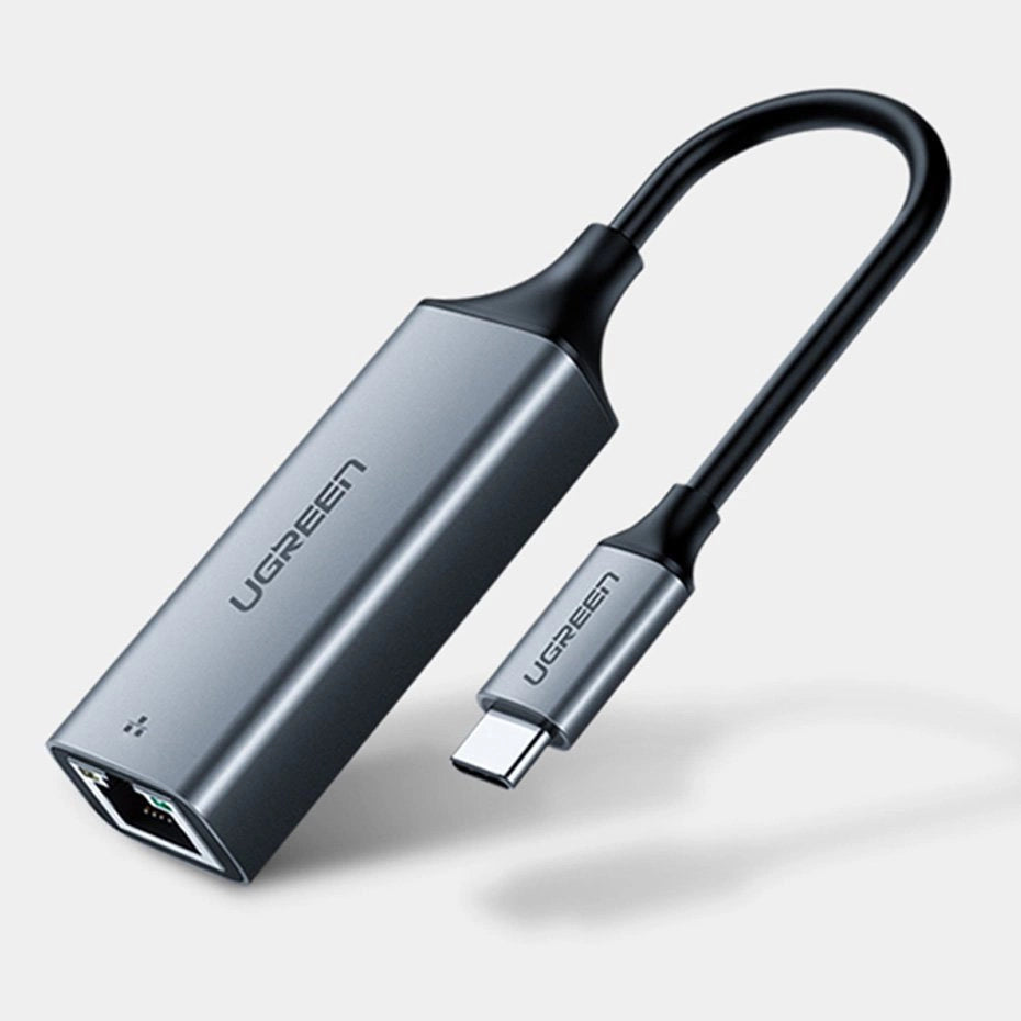 Ugreen eksternt netværksadapter RJ45 - USB Type C (1000 Mbps / 1 Gbps) Gigabit Ethernet grå (CM199)