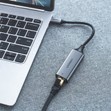 Ugreen eksternt netværksadapter RJ45 - USB Type C (1000 Mbps / 1 Gbps) Gigabit Ethernet grå (CM199)