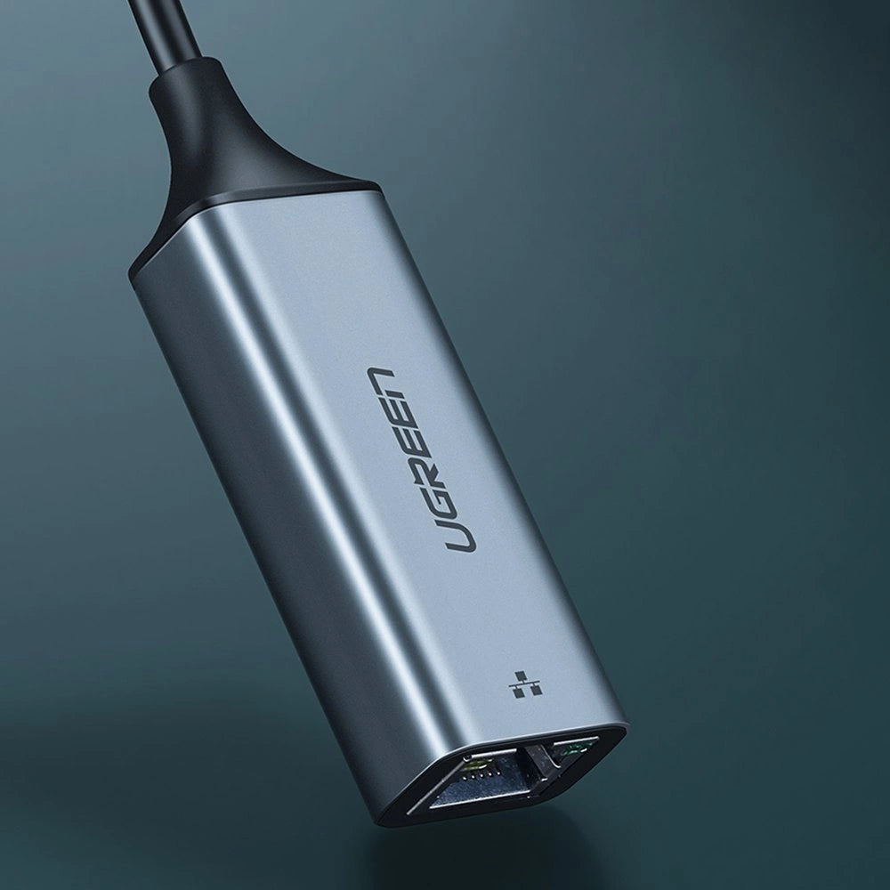 Ugreen eksternt netværksadapter RJ45 - USB Type C (1000 Mbps / 1 Gbps) Gigabit Ethernet grå (CM199)