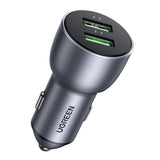 Ugreen hurtigbil oplader 2x USB 36W Quick Charge SCP FCP AFC grå (CD213 10144)