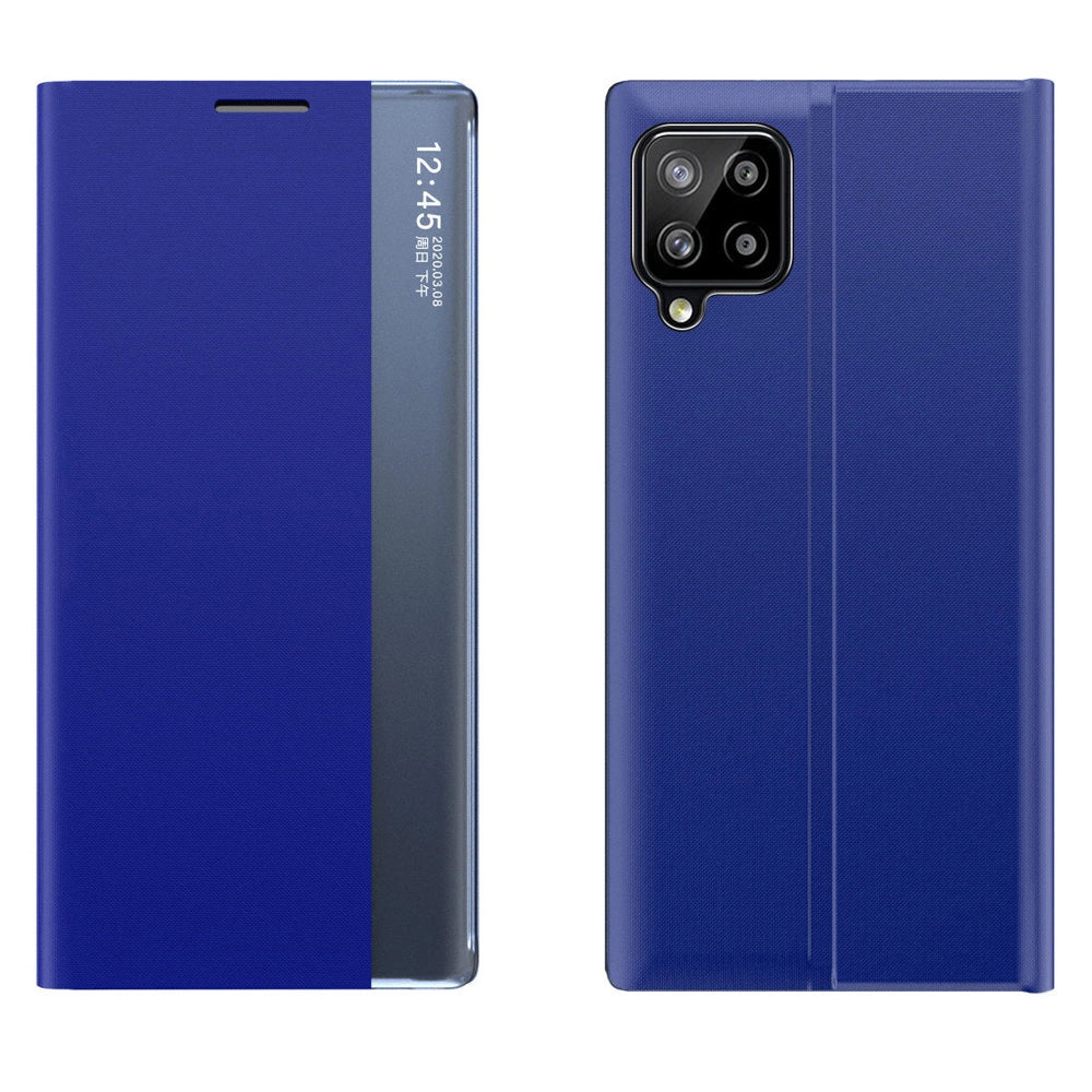 Sleep Case Bookcase Type Case med Smart Window til Samsung Galaxy A22 4G blå