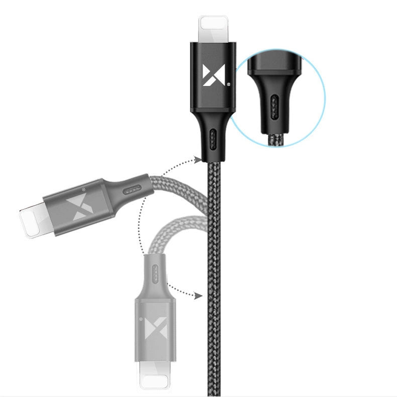 Wozinsky kabel USB - Lightning 2,4A 1m sort (WUC-L1B)