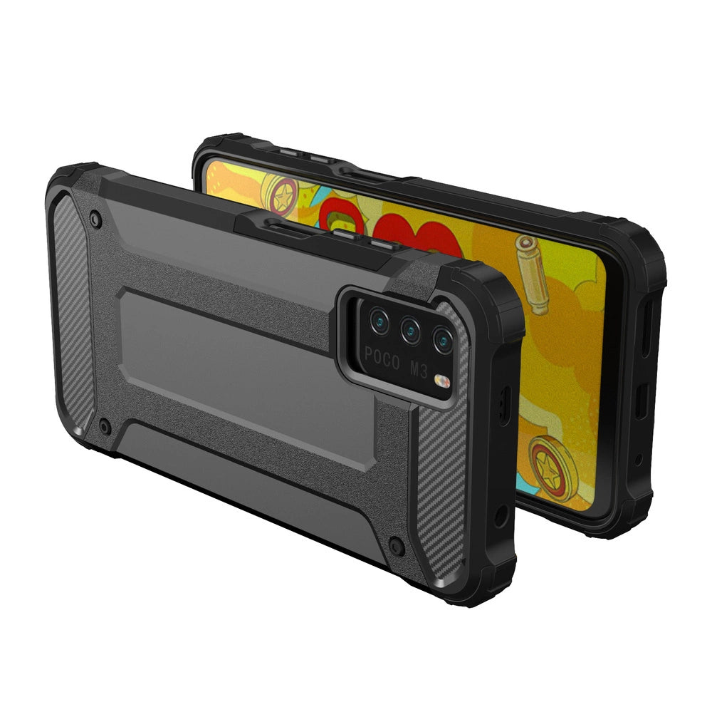 Hybrid Armor Case Tough Rugged Cover til Xiaomi Redmi Note 10 5G / Poco M3 Pro guld