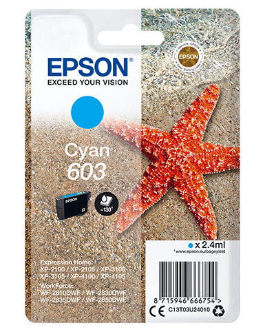Epson C13T03U24020 blækpatron 1 stk Original Standard udbytte Blå
