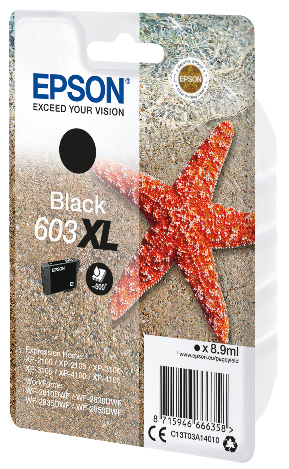 Epson C13T03A14020 blækpatron 1 stk Original Højt (XL) udbytte Sort