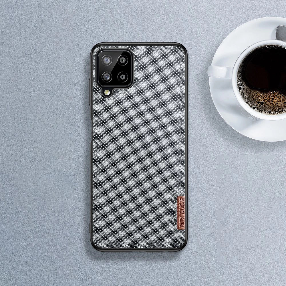 Dux Ducis Fino case dækket med nylon materiale til Samsung Galaxy A22 4G grå
