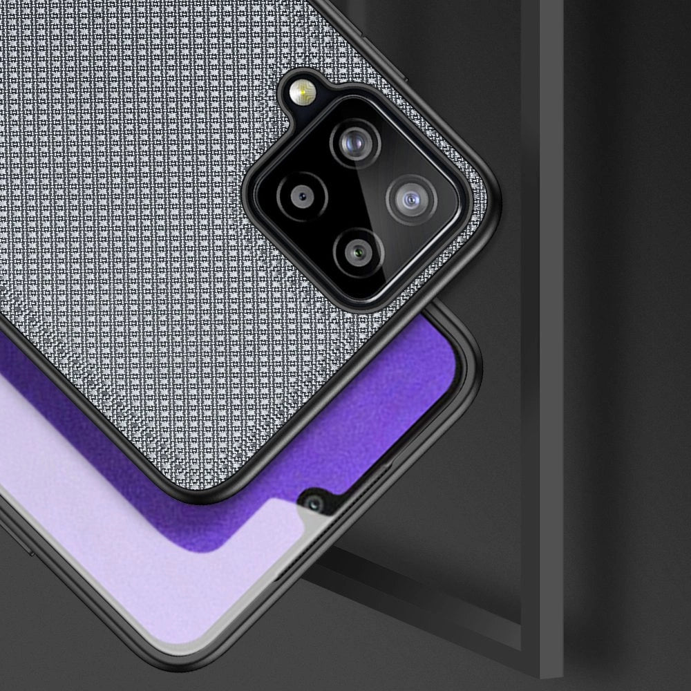 Dux Ducis Fino case dækket med nylon materiale til Samsung Galaxy A22 4G grå
