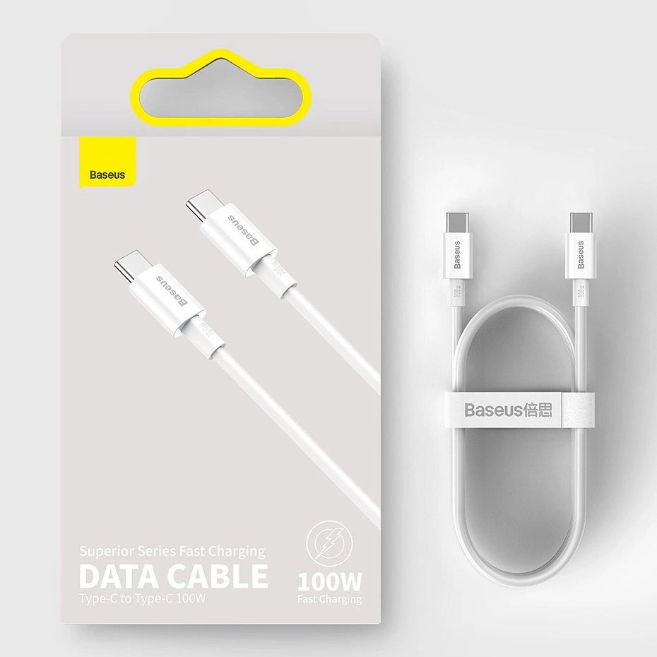 Baseus CATYS-C01 USB-C - USB-C PD QC FCP kabel 100W 5A 480Mb/s 2m - sort