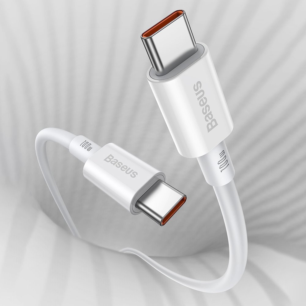 Baseus CATYS-C02 USB-C - USB-C PD QC FCP-kabel 100W 5A 2m - hvid
