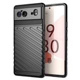 Thunder Case Flexible Tough Rugged Cover TPU Case til Google Pixel 6 sort
