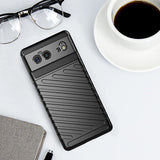 Thunder Case Flexible Tough Rugged Cover TPU Case til Google Pixel 6 sort