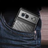 Thunder Case Flexible Tough Rugged Cover TPU Case til Google Pixel 6 sort