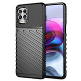 Thunder Case Flexible Tough Rugged Cover TPU Case til Motorola Moto G100 / Edge S sort
