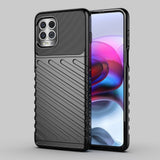 Thunder Case Flexible Tough Rugged Cover TPU Case til Motorola Moto G100 / Edge S sort