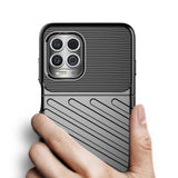 Thunder Case Flexible Tough Rugged Cover TPU Case til Motorola Moto G100 / Edge S sort