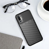 Thunder Case Flexible Tough Rugged Cover TPU Case til Xiaomi Redmi Note 10 5G / Poco M3 Pro sort