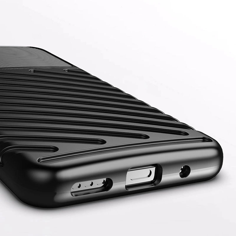 Thunder Case Flexible Tough Rugged Cover TPU Case til Xiaomi Redmi Note 10 5G / Poco M3 Pro sort