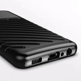 Thunder Case Flexible Tough Rugged Cover TPU Case til Samsung Galaxy A22 4G sort