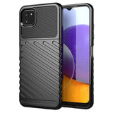 Thunder Case Flexible Tough Rugged Cover TPU Case til Samsung Galaxy A22 5G sort