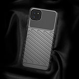 Thunder Case Flexible Tough Rugged Cover TPU Case til Samsung Galaxy A22 5G sort