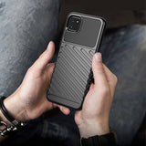 Thunder Case Flexible Tough Rugged Cover TPU Case til Samsung Galaxy A22 5G sort