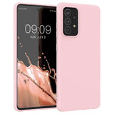 Silicone Case Soft Flexible Rubber Cover til Samsung Galaxy A22 4G lyserød