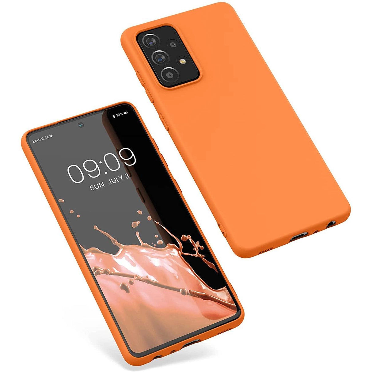 Silicone Case Soft Flexible Rubber Cover til Samsung Galaxy A22 4G lyserød