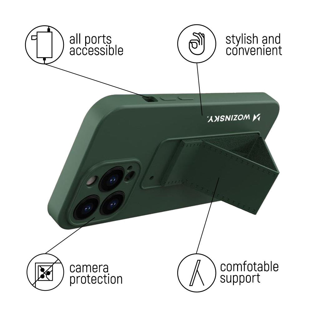 Wozinsky Kickstand Case silikonhylster med stativ til Samsung Galaxy A72 4G mint