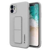 Wozinsky Kickstand Case Silicone Stand Cover til Samsung Galaxy A22 4G Grå