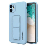 Wozinsky Kickstand Case Silicone Stand Cover til Samsung Galaxy A22 4G lysblå