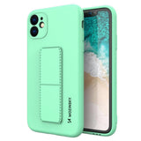 Wozinsky Kickstand Case silikonhylster med stativ til Samsung Galaxy A22 4G mint