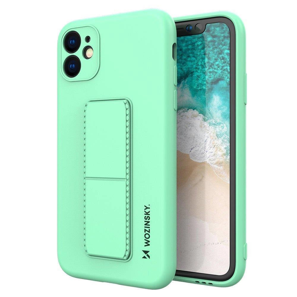 Wozinsky Kickstand Case Silicone Stand Cover til Samsung Galaxy A22 4G Mint