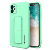Wozinsky Kickstand Case Silicone Stand Cover til Samsung Galaxy A22 4G Mint