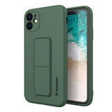 Wozinsky Kickstand Case Silicone Stand Cover til Samsung Galaxy A22 4G mørkegrøn