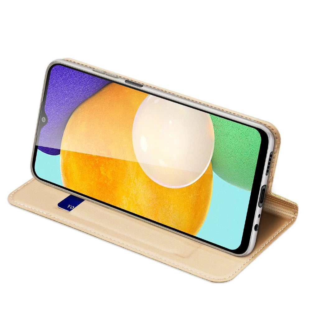 Dux Ducis Skin Pro Bogregal type kuffert til Samsung Galaxy A03s guld