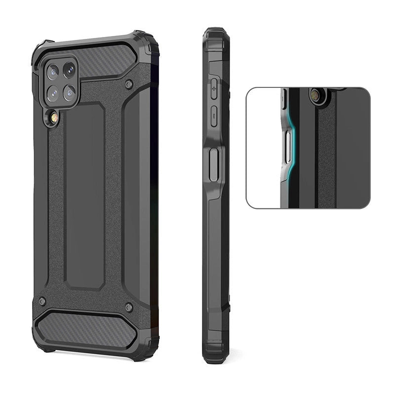 Hybrid Armor Case Tough Rugged Cover til Samsung Galaxy A22 4G blå