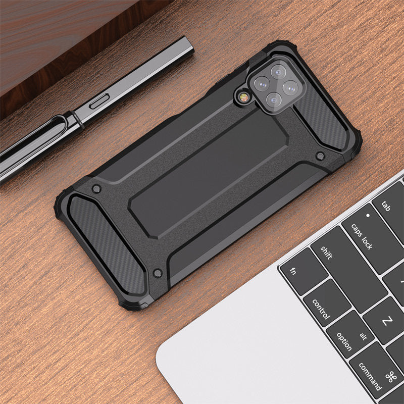 Hybrid Armor Case Tough Rugged Cover til Samsung Galaxy A22 4G sølv