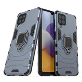 Ring Armor Case Kickstand Tough Rugged Cover til Samsung Galaxy A22 4G blå