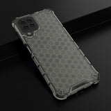 Honeycomb Case armor cover med TPU Bumper til Samsung Galaxy A22 4G sort